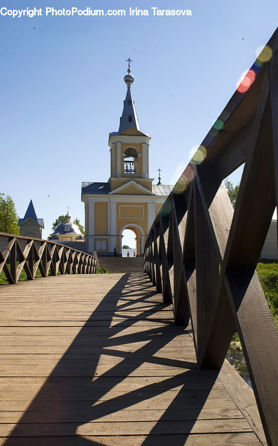 Boardwalk, Deck, Path, Sidewalk, Walkway, Architecture, Church