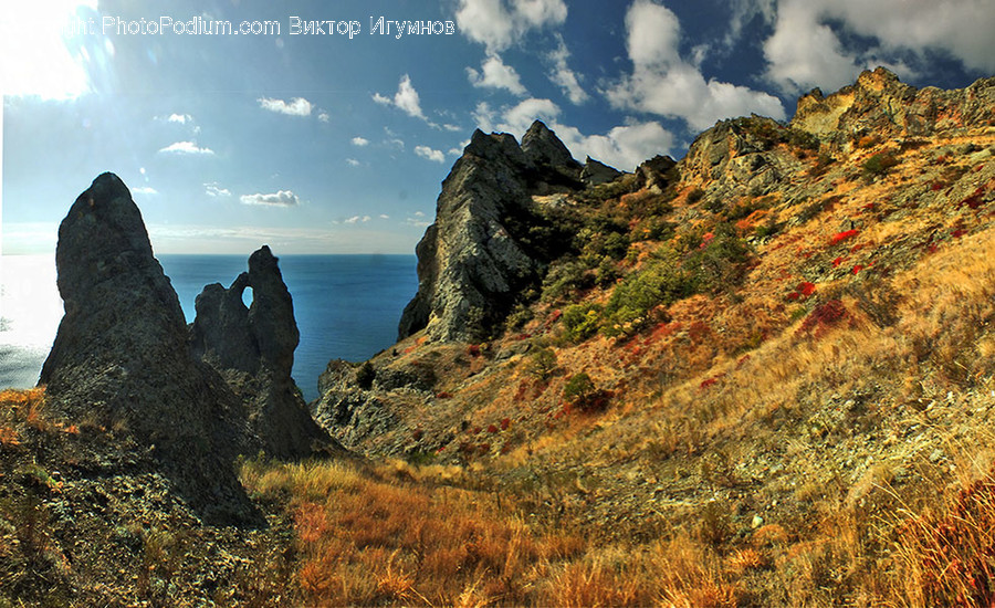 Cliff, Outdoors, Rock, Crest, Mountain