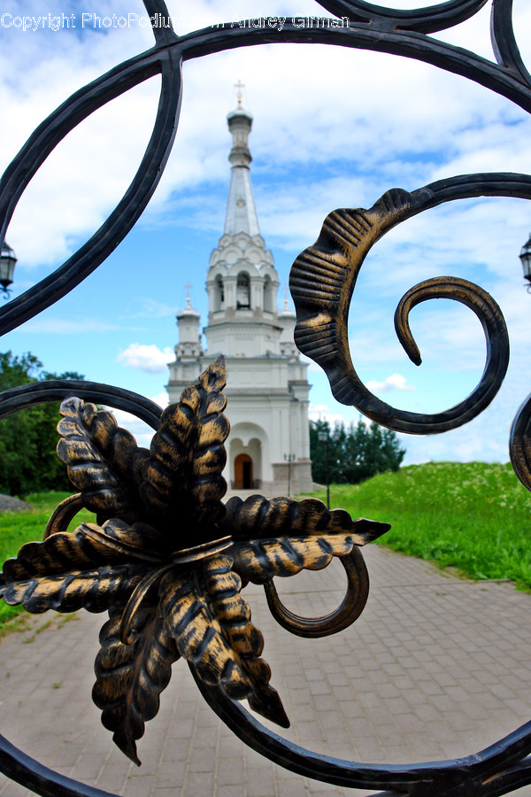 Dragon, Lamp Post, Pole, Architecture, Bell Tower