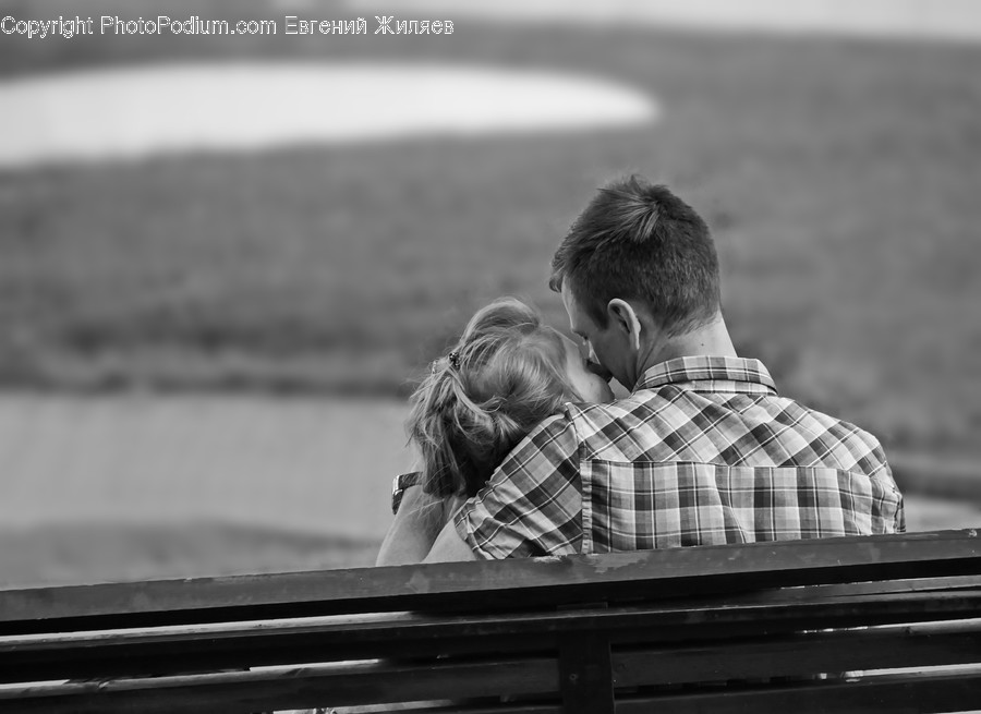 Human, People, Person, Bench, Plaid