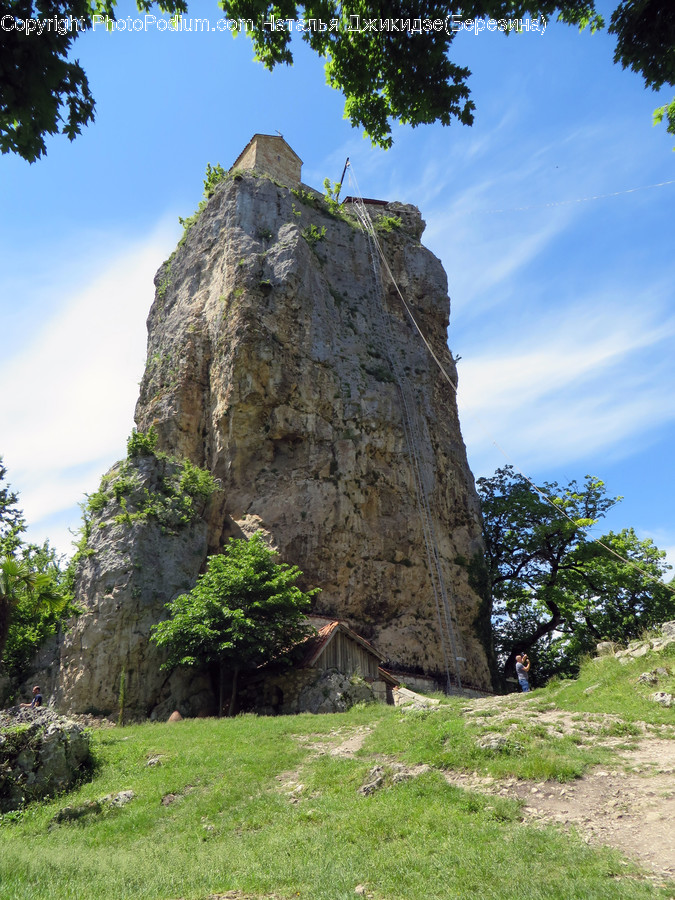 Architecture, Building, Castle, Ruins, Cliff