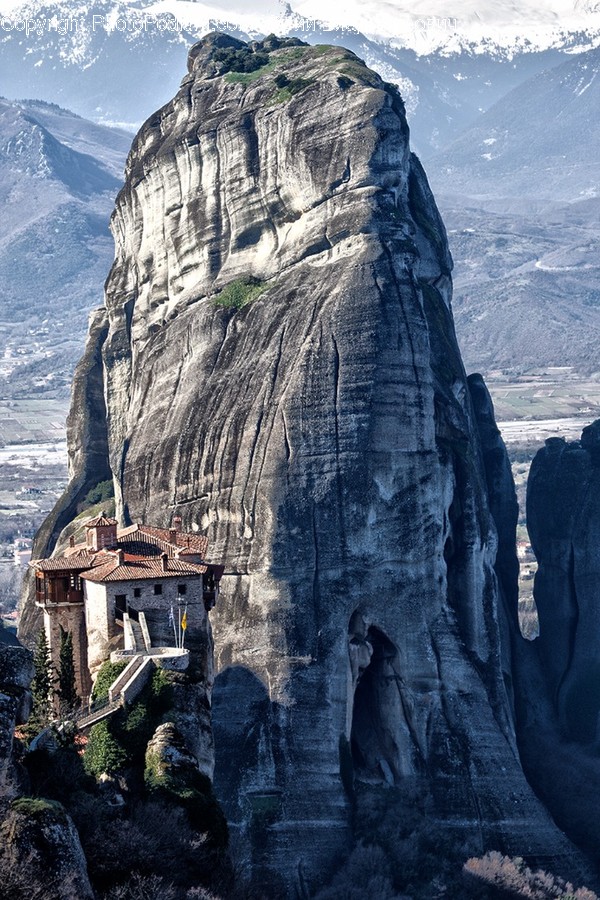 Cliff, Outdoors, Architecture, Building, Housing