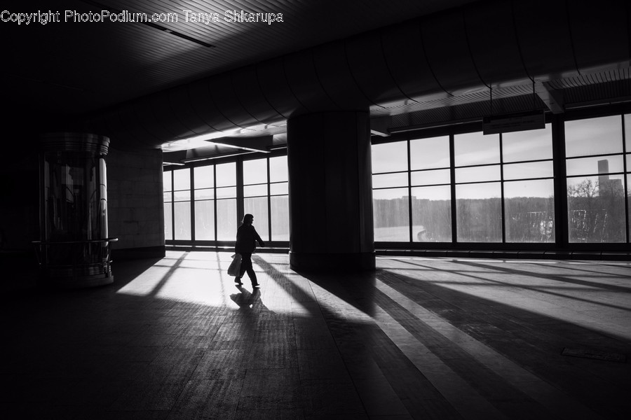 Corridor, Architecture, Building, Column, Pillar