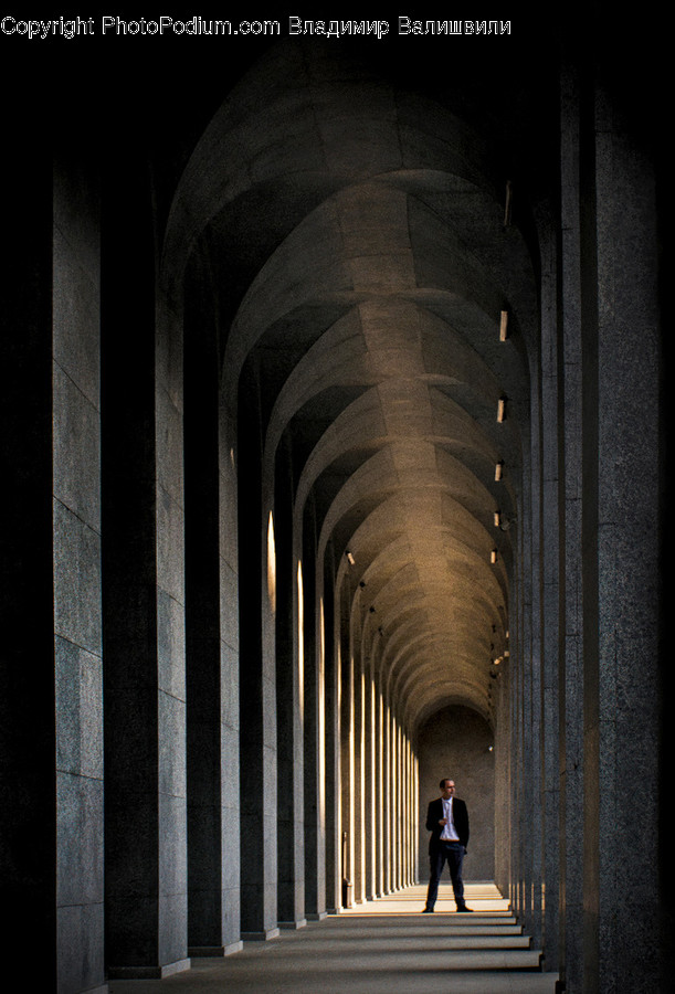 Corridor, Architecture, Building, Column, Pillar