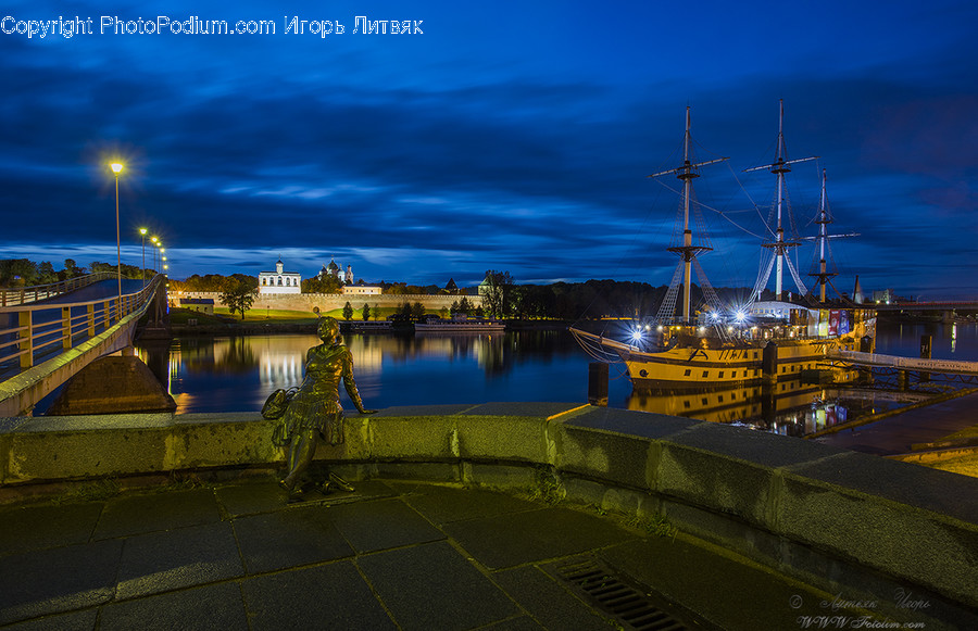 Port, Waterfront, Bridge, Building, Harbor