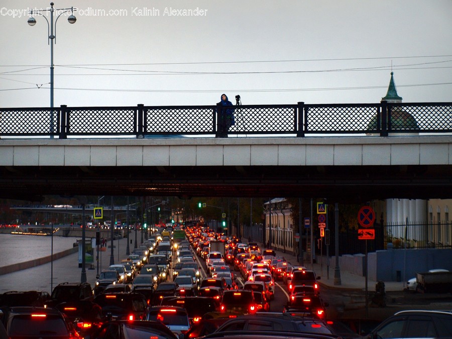 Traffic Jam, Freeway, Road, Automobile, Car