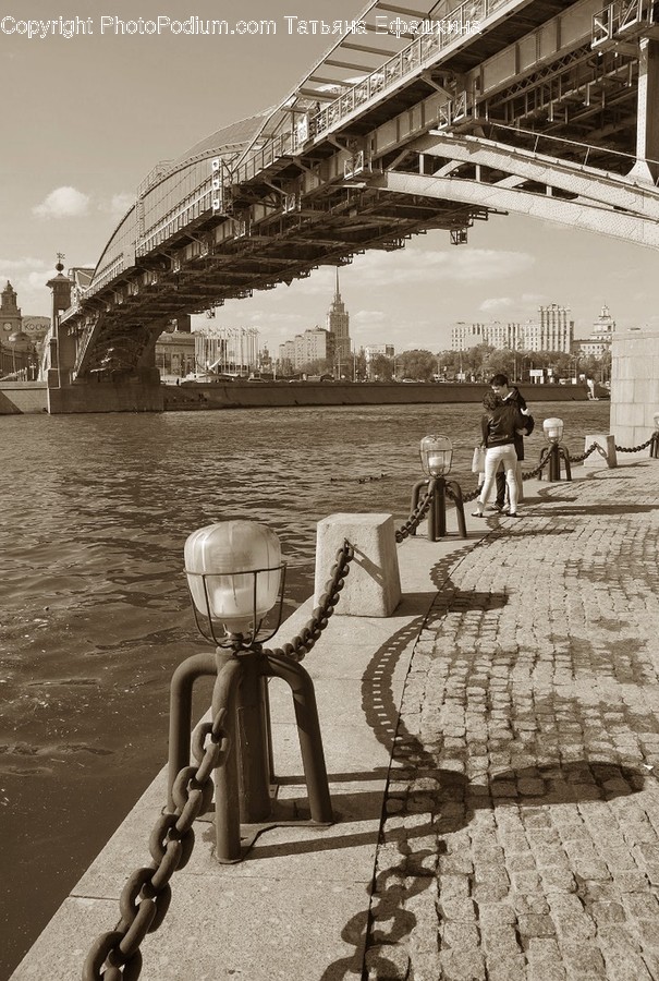 Chair, Furniture, Brick, Bridge, Building