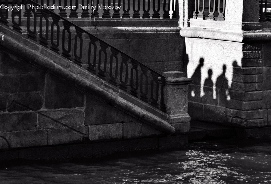 Bridge, Building, Water, Brick, Alley