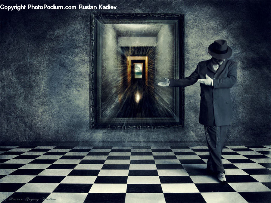 People, Person, Human, Clothing, Overcoat, Suit, Corridor