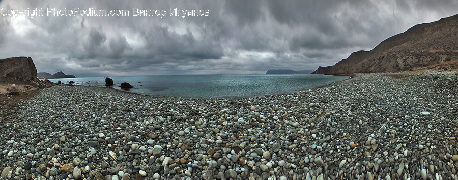 Pebble, Coast, Nature, Ocean, Outdoors