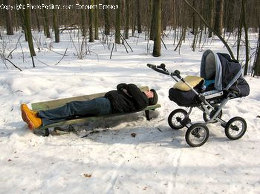 Stroller, Sled, Motorcycle, Transportation, Vehicle