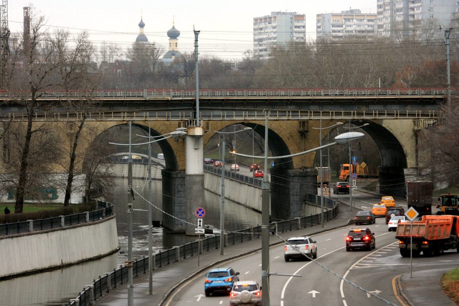 Tunnel, Freeway, Overpass, Road, Transportation