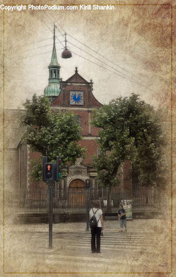 Plant, Potted Plant, Brick, Architecture, Bell Tower, Clock Tower, Tower