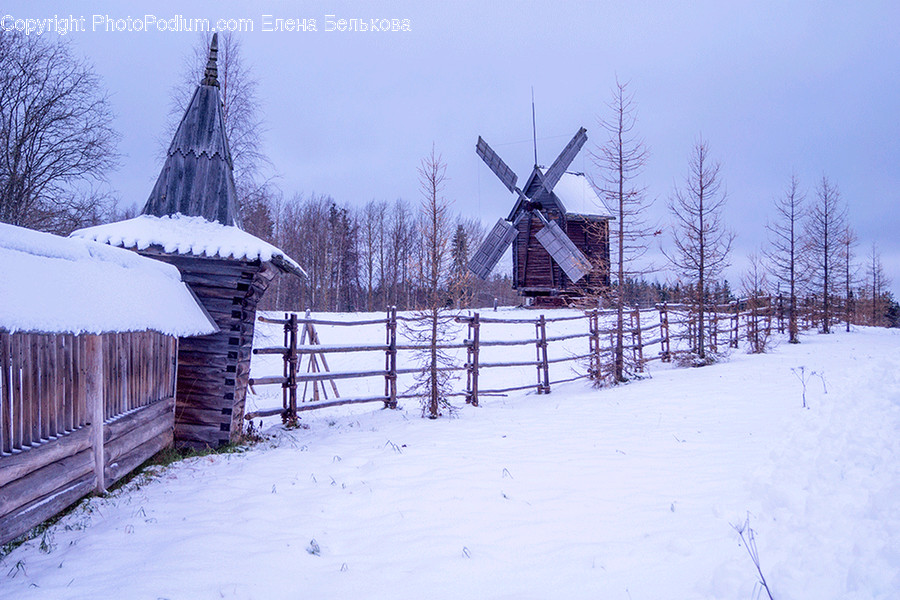 Fence, Building, Countryside, Hut, Nature