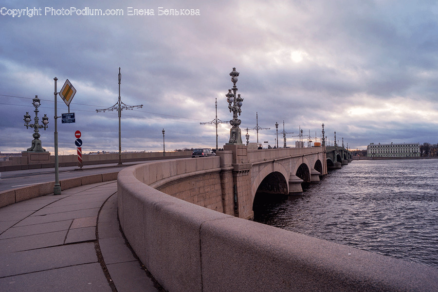 Bridge, Building, Boardwalk, Pole, Coast