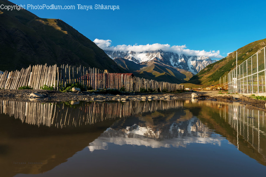 Water, Outdoors, Ripple, Mountain, Mountain Range