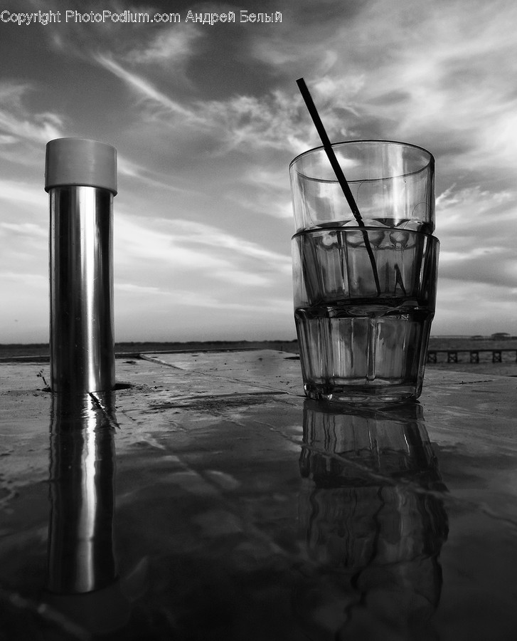 Bucket, Water, Chair, Furniture, Nature