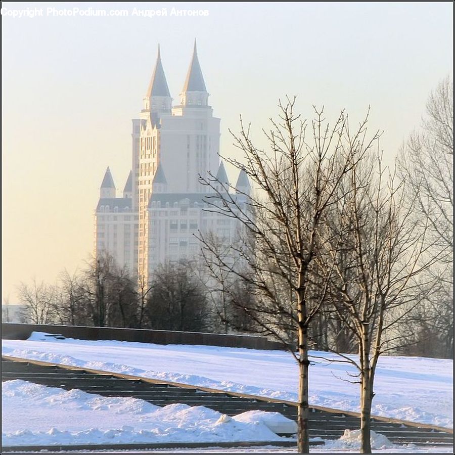 Ice, Outdoors, Snow, Building, Architecture, Church, Worship