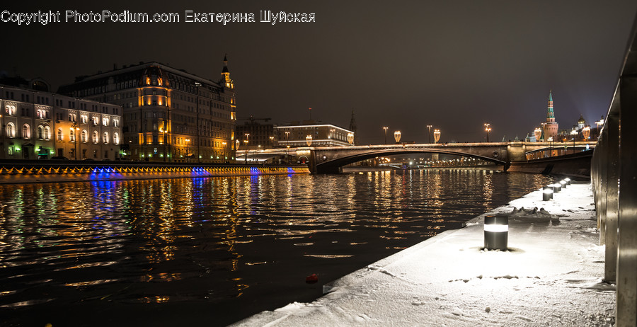 Bridge, Building, Boardwalk, City, Town