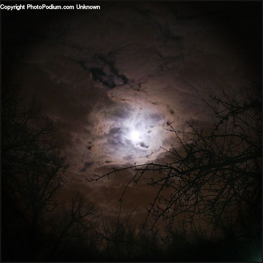 Astronomy, Full Moon, Night, Moon, Outdoors, Space