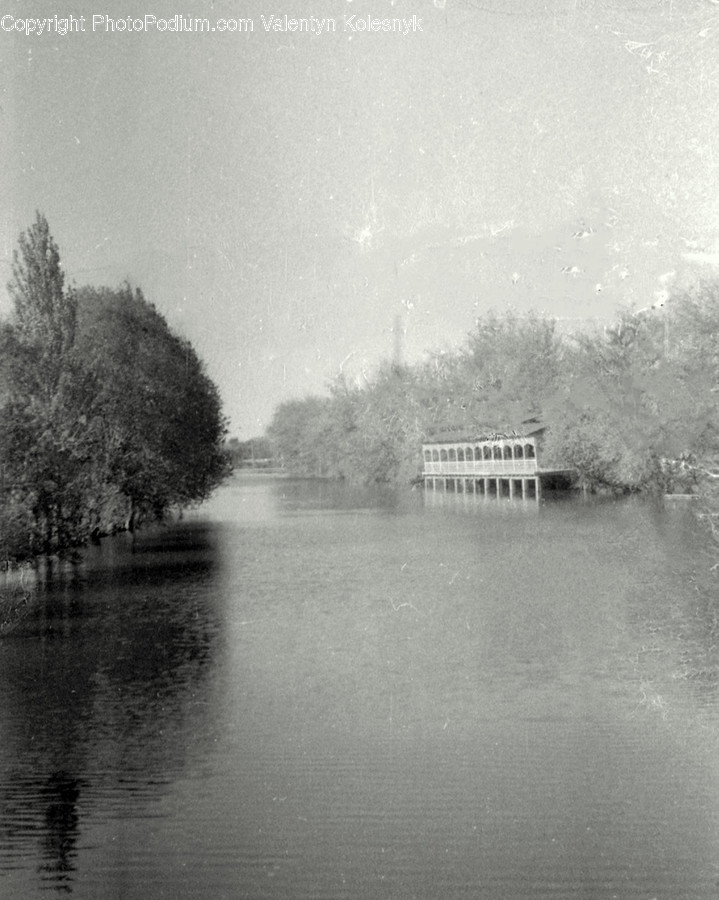 Canal, Outdoors, Water, Bench, River