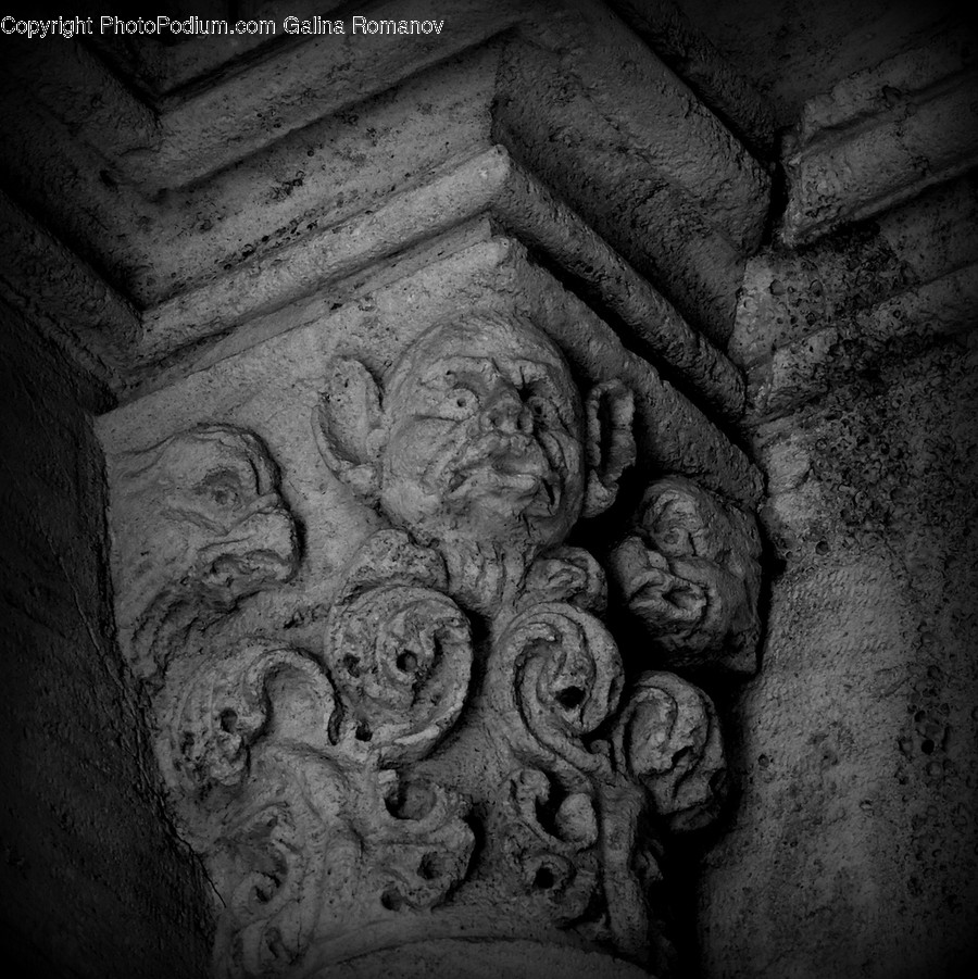 Architecture, Building, Column, Pillar, Crypt