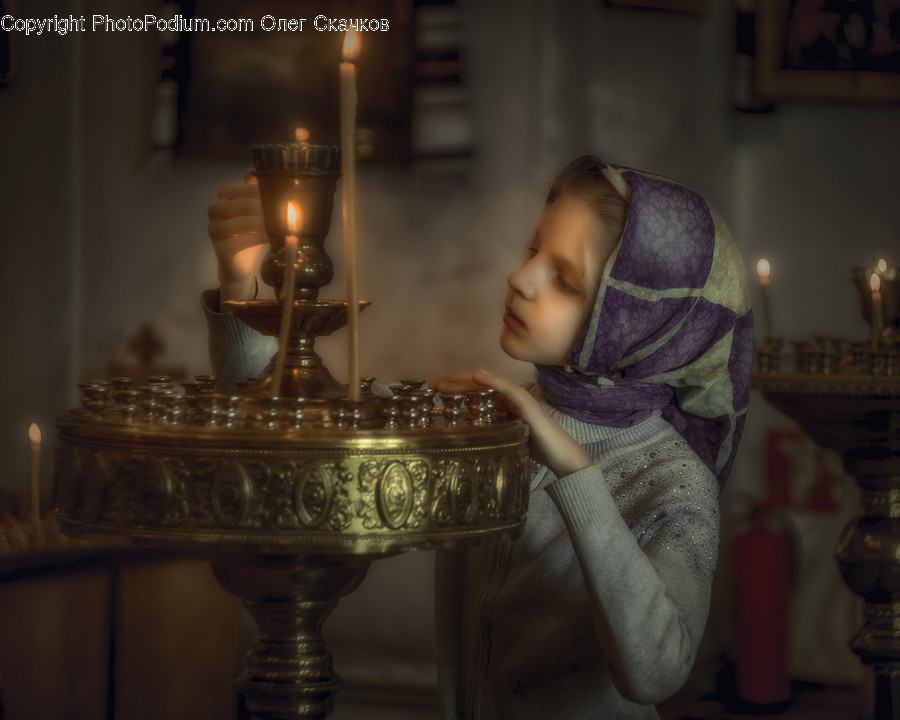Human, People, Person, Furniture, Candle