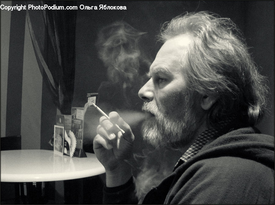 Smoke, Sink, Person, Portrait, Selfie, Beverage, Drink