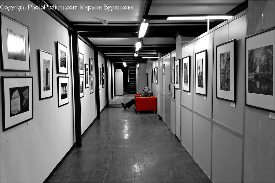 Corridor, Flooring, Floor, Art, Subway