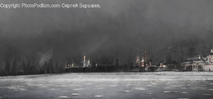 Architecture, Building, Castle, Nature, Storm