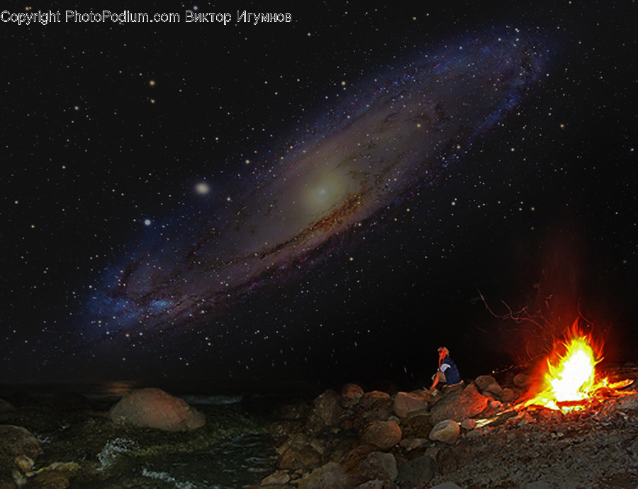 Bonfire, Campfire, Camping, Fire, Flame