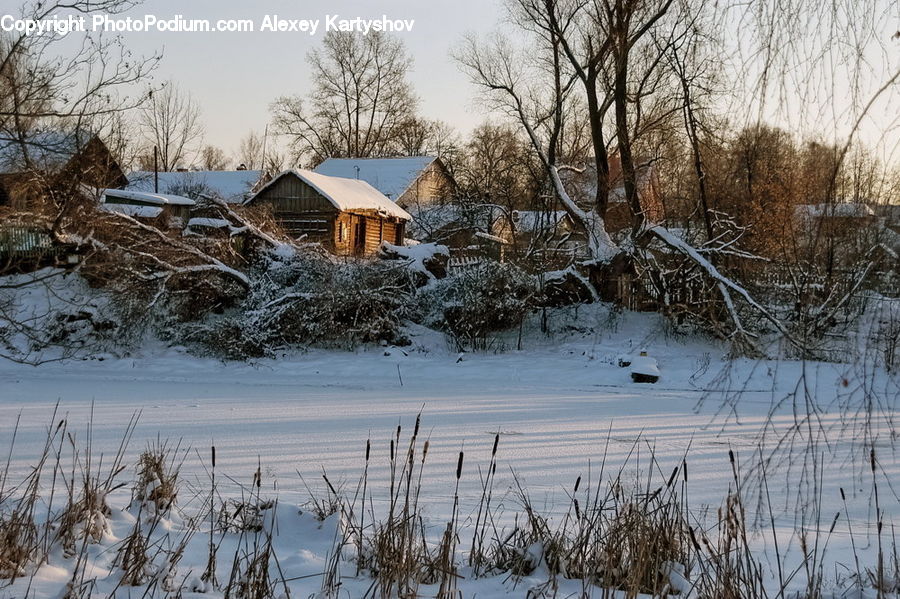 Ice, Outdoors, Snow, Building, Cabin, Shelter, Hut