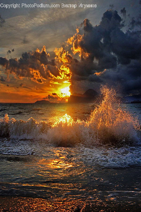 Dawn, Dusk, Nature, Outdoors, Red Sky