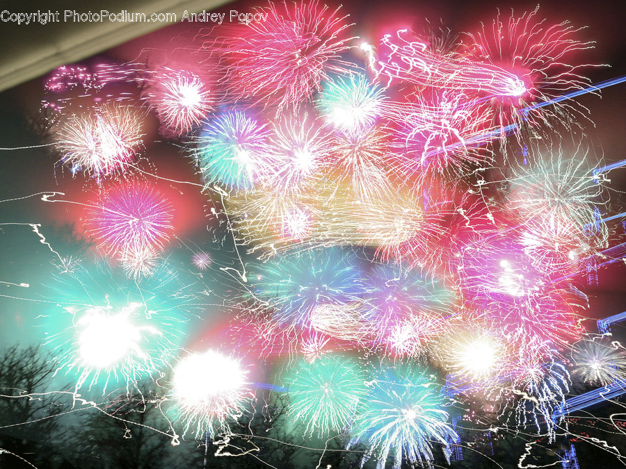 Fireworks, Night, Outdoors