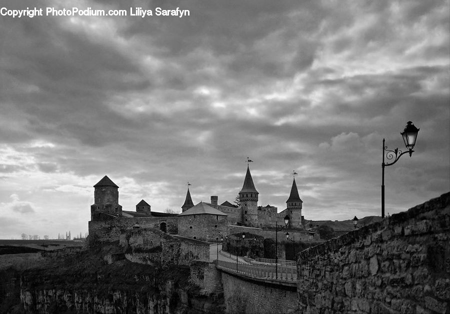 Lamp Post, Pole, Architecture, Castle, Fort, Cathedral, Church
