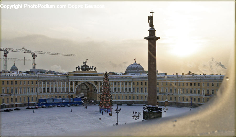 Architecture, Downtown, Plaza, Town Square, Building, City, Housing
