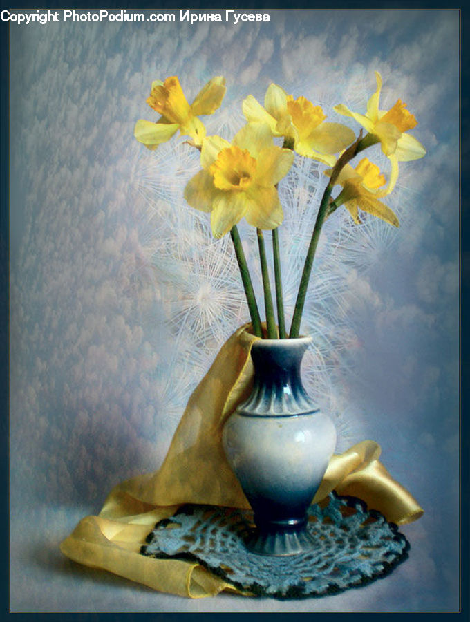 Jar, Porcelain, Vase, Glass, Goblet, Flower Arrangement, Ikebana