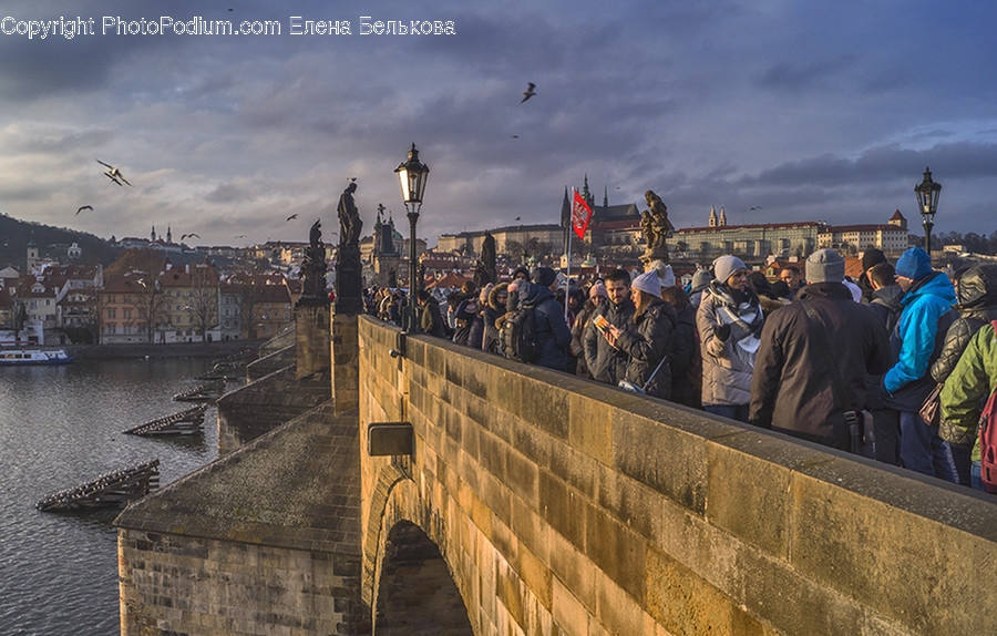 Crowd, Human, Person, Boardwalk, Bridge