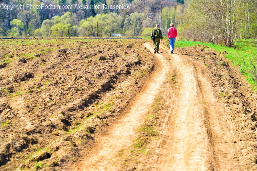 Dirt Road, Gravel, Road, Soil, Field