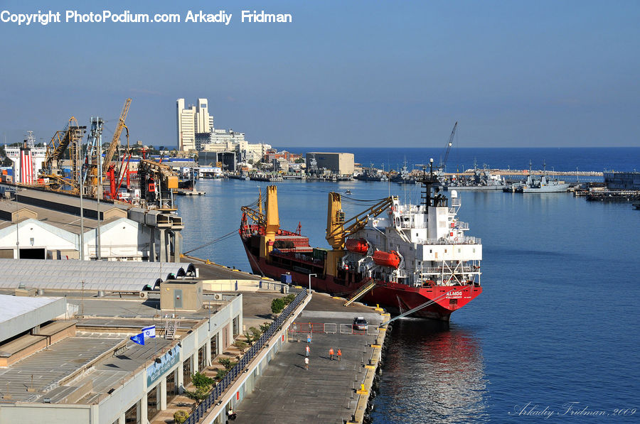 Ferry, Freighter, Ship, Tanker, Vessel, Dock, Port