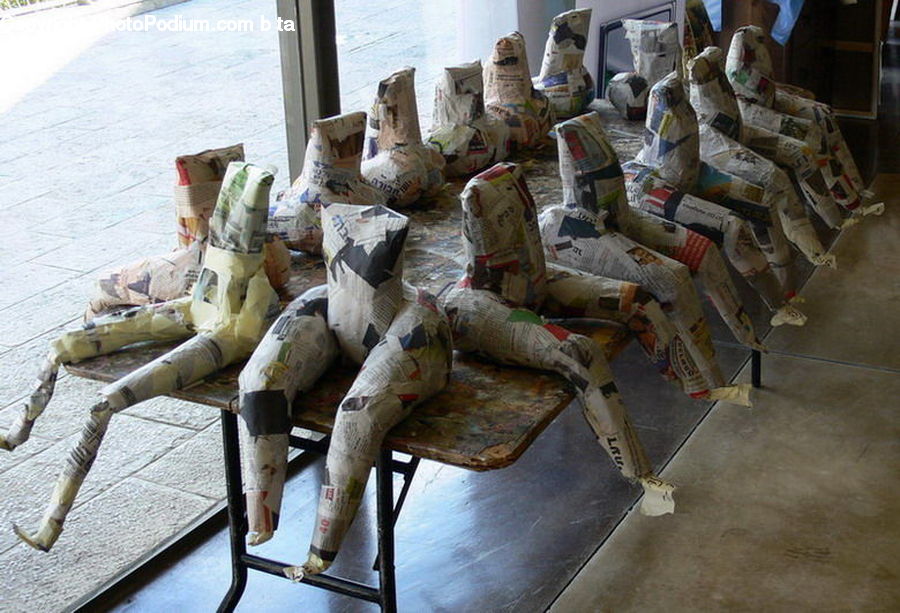 Bottle, Paper, Art, Modern Art, Couch, Furniture, Bazaar