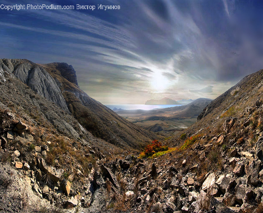 Mountain, Nature, Outdoors, Valley, Crest