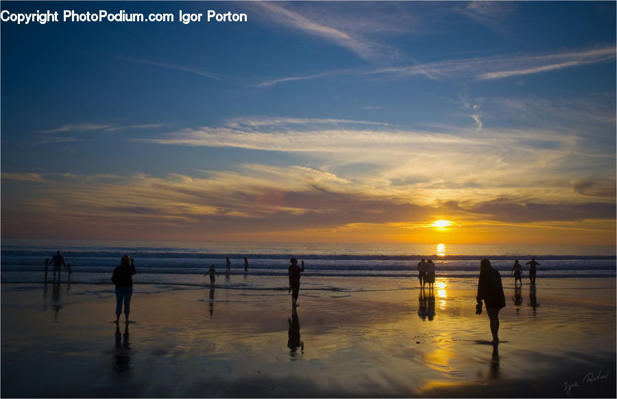 Beach, Coast, Outdoors, Sea, Water, Dawn, Dusk
