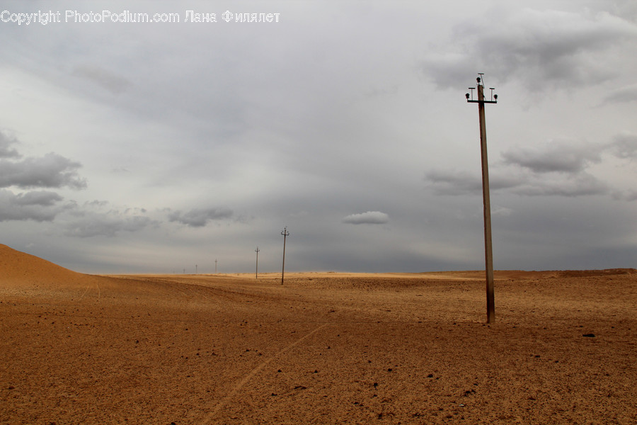 Dirt Road, Gravel, Road, Desert, Nature