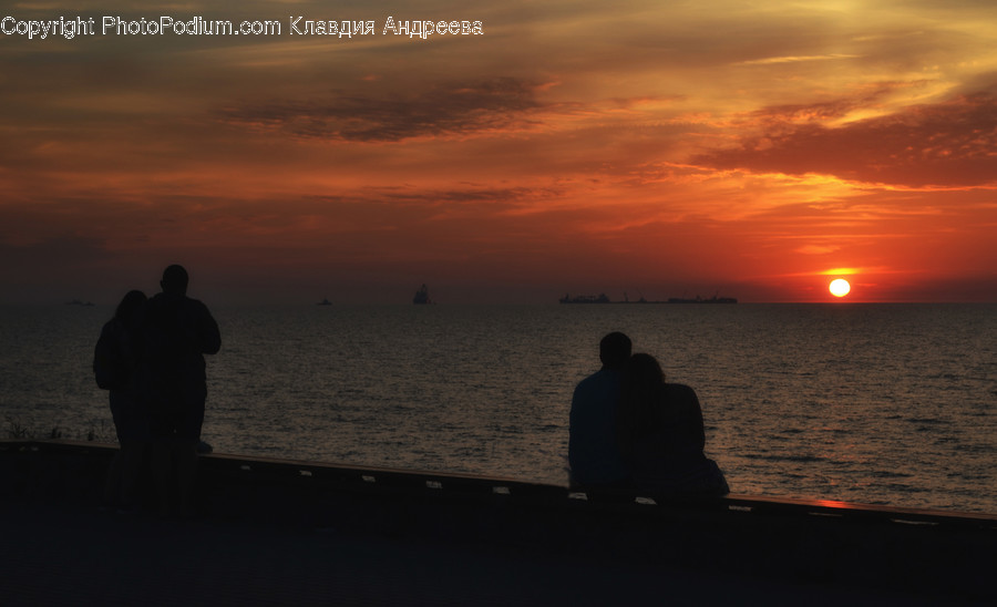 Human, People, Person, Silhouette, Dawn