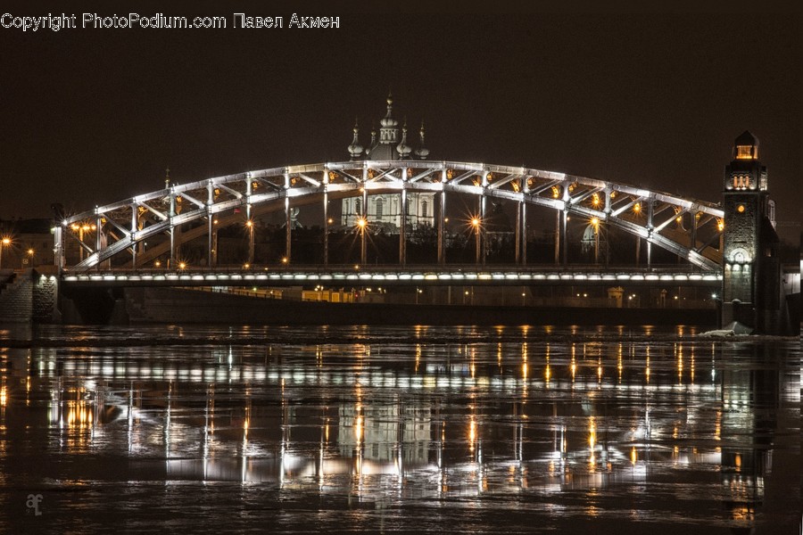 Bridge, Building, City, Town, Urban