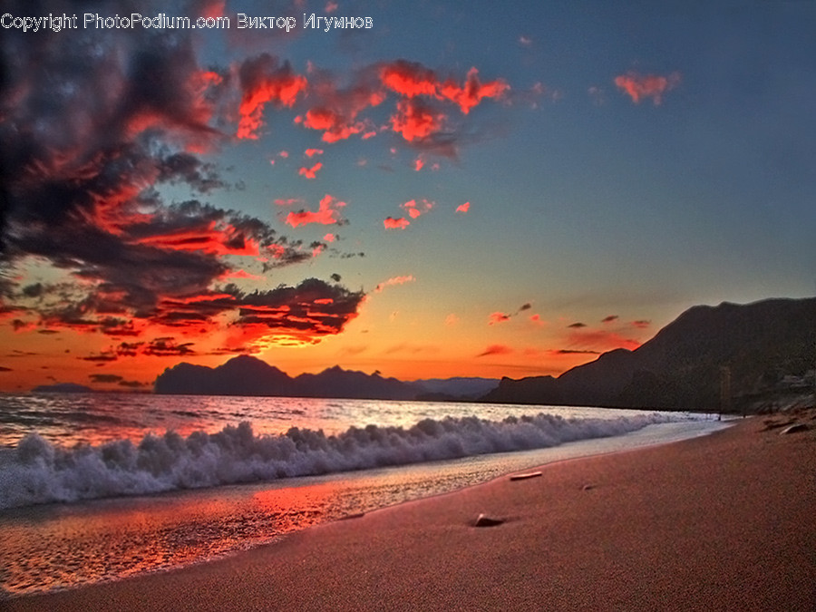 Dawn, Dusk, Nature, Outdoors, Red Sky