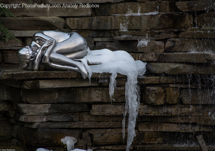 Ice, Outdoors, Art, Gargoyle, Ornament