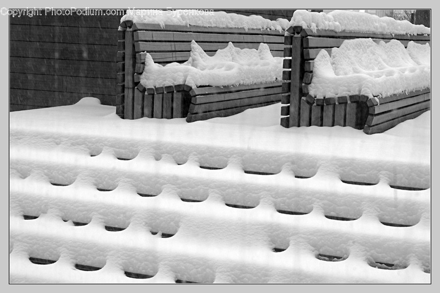 Outdoors, Snow, Bench