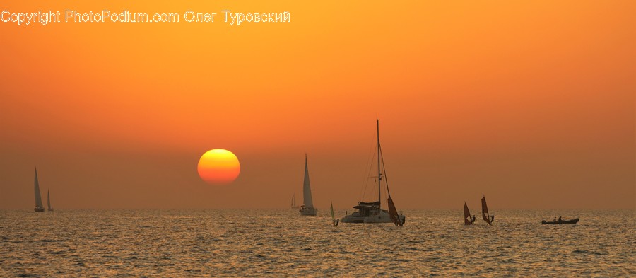 Transportation, Vessel, Watercraft, Yacht, Dawn
